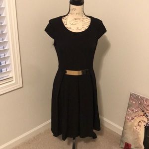 Black A-line dress